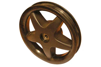 Bronzefarbenes Rollstuhlrad mit Fünf-Speichen-Design für langlebige Mobilitätsunterstützung