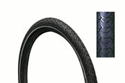 Durable wheelchair tire with deep tread pattern for reliable grip and smooth mobility