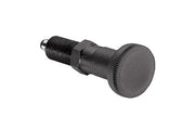 Black wheelchair accessory knob with threaded bolt, durable design for mobility equipment parts