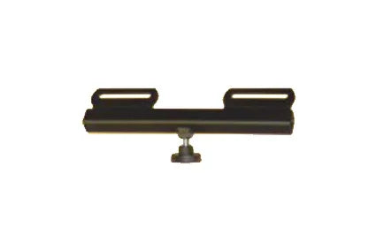 Black wheelchair tray with dual handles and central mount for secure attachment