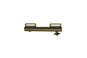 Metal wheelchair tray mount bracket with adjustment knob for secure attachment