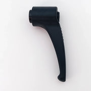 Black ergonomic wheelchair brake lever with textured grip for secure handling