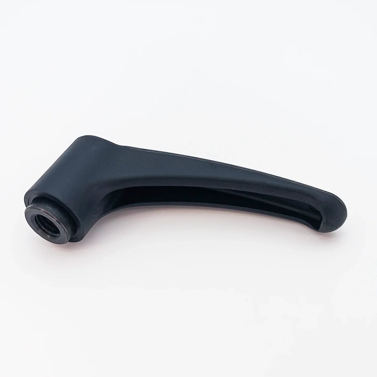 Black wheelchair lever handle with threaded mount, durable accessory for mobility equipment