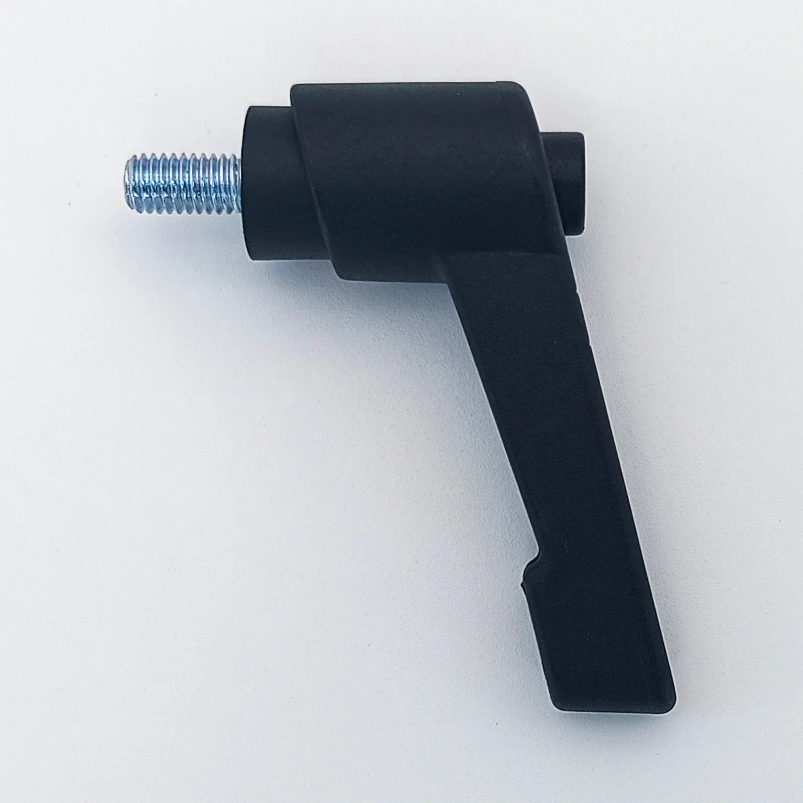 Black wheelchair accessory lever with threaded bolt, durable part for mobility equipment