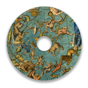 Celestial-themed wheelchair spoke guard featuring vintage zodiac constellations and astrological art.