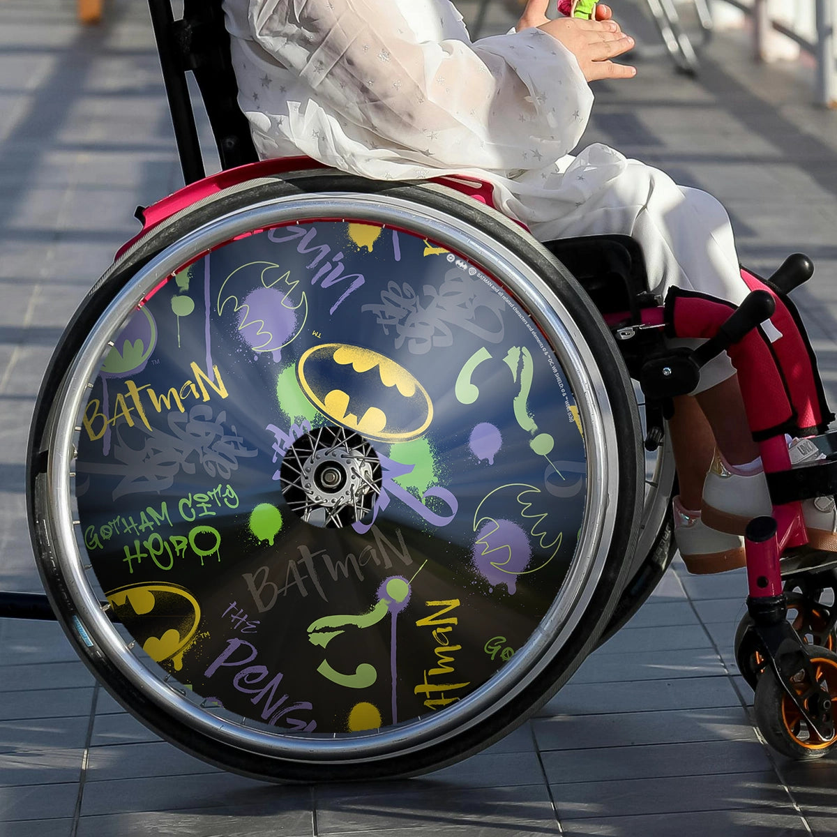 Rollstuhl-Speichenschutz - Batman Graffiti