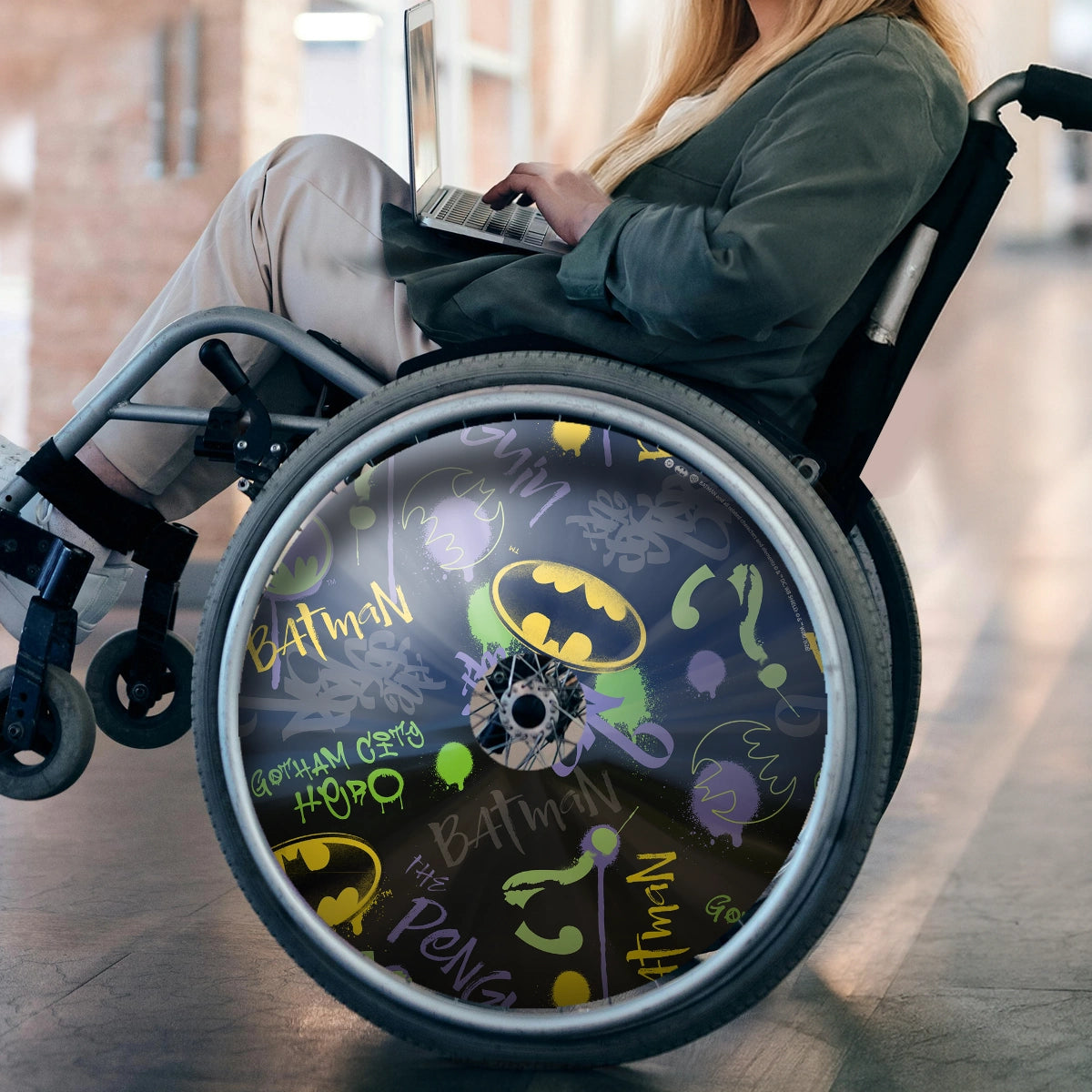 Rollstuhl-Speichenschutz - Batman Graffiti