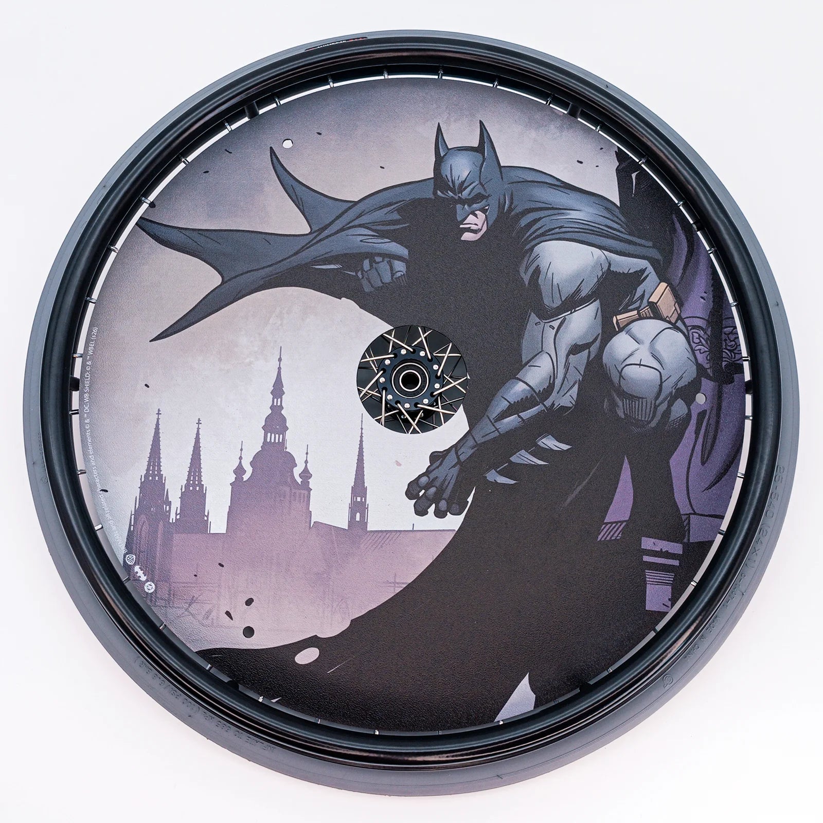 Rollstuhl-Speichenschutz - Batman auf dem Dach