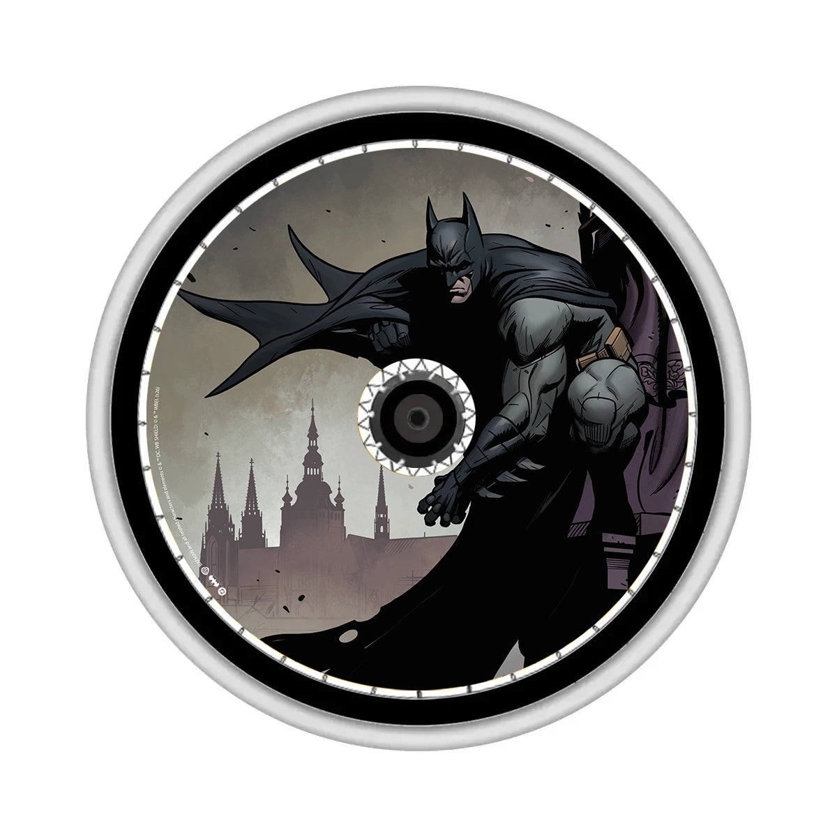 Rollstuhl-Speichenschutz - Batman auf dem Dach