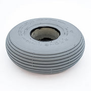 Gefüllter Rollstuhlreifen 2.50-3 (210×65 mm) | C-179 Linienprofil - Grau