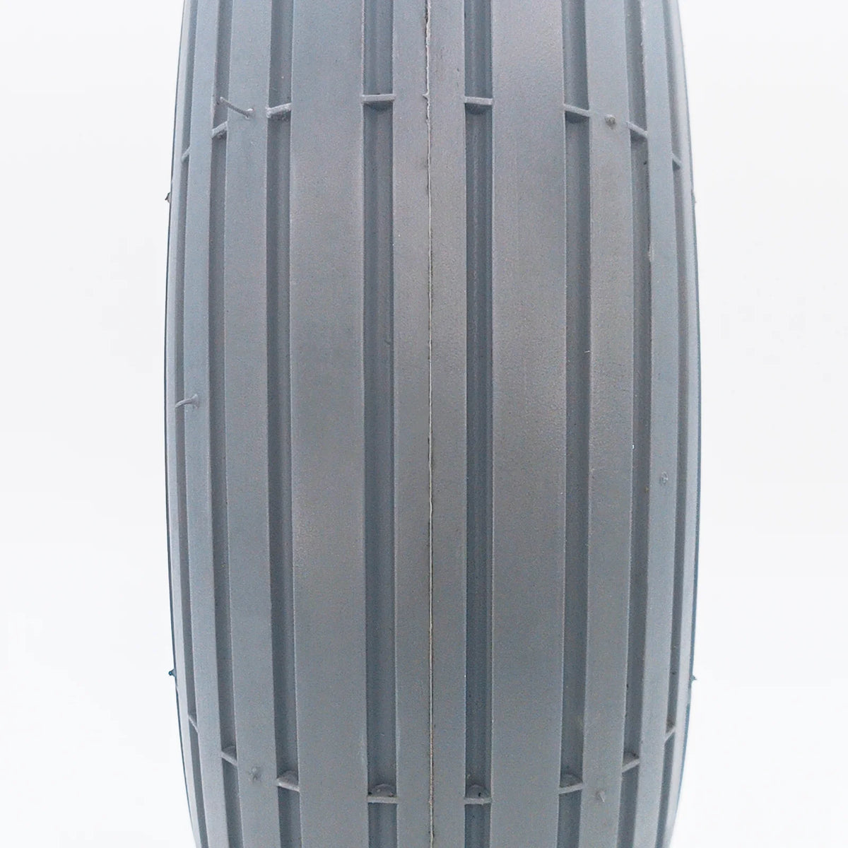 Gefüllter Rollstuhlreifen 3.00-4 (260×85 mm) | C-179 Linienprofil - Grau
