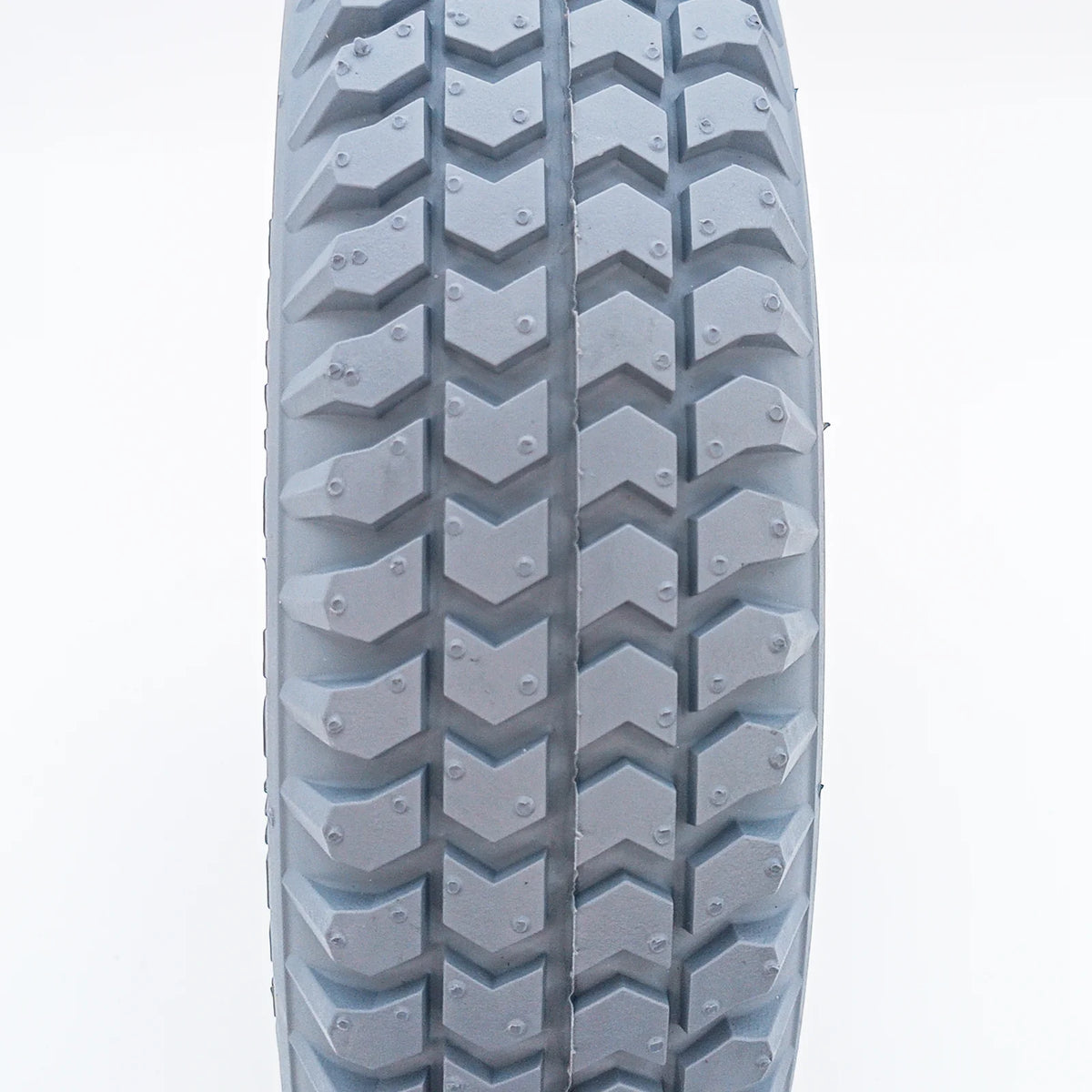 Filled In Wheelchair Tyre-40 3.00-8 (350×97 mm) | C-248 Block Tread - Grey