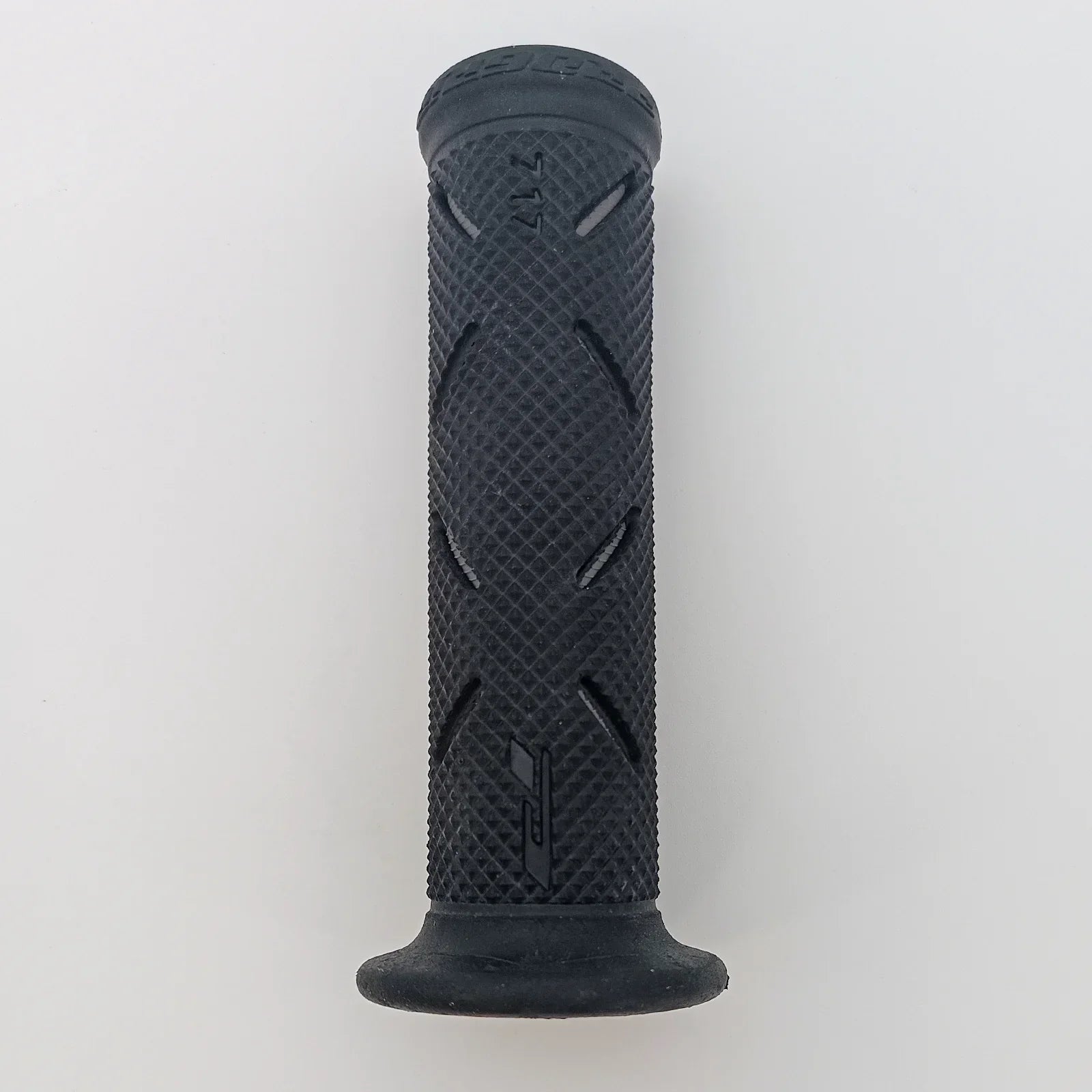 Black textured wheelchair grip with ergonomic design for secure handling and comfort
