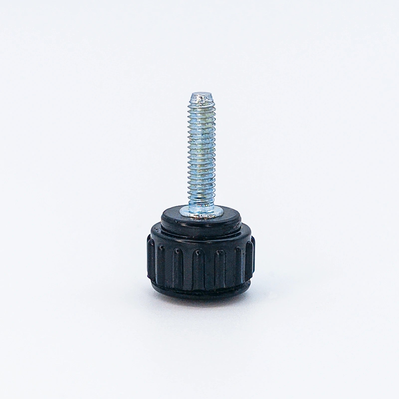 Knurled Bolt Ø15 mm with M4 × 16 mm Male Thread - Black