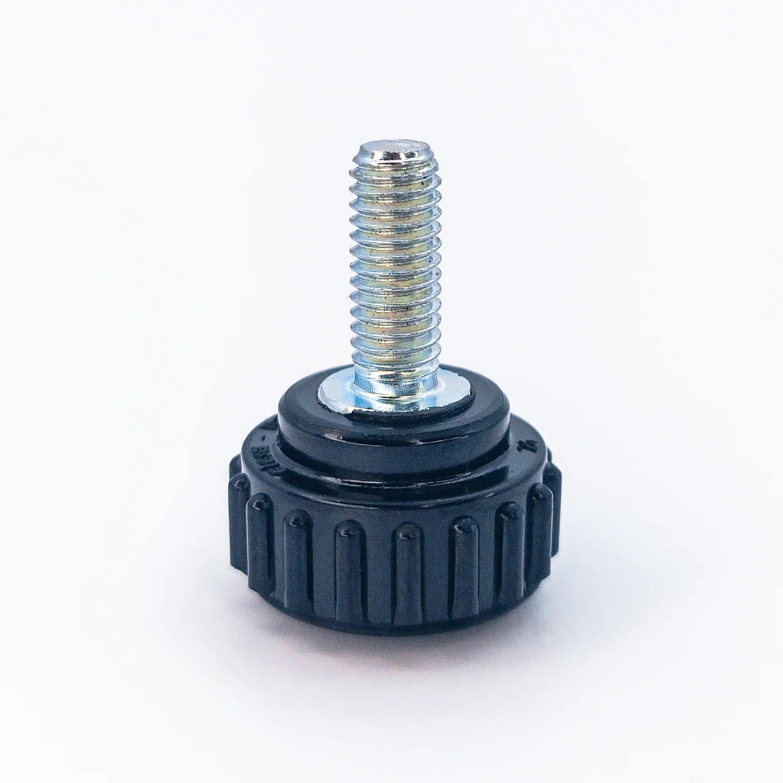 Knurled Bolt Ø22 mm with M6 × 16 mm Male Thread - Black