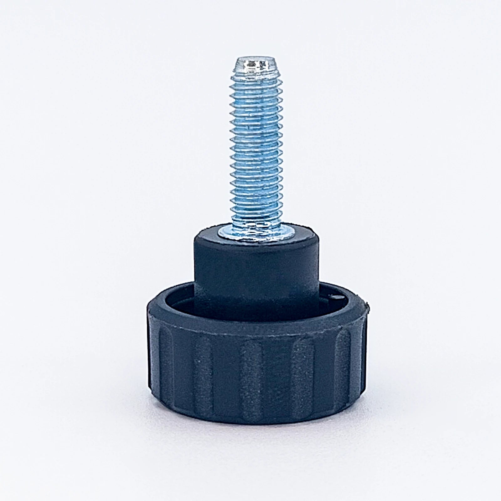 Knurled Knob Ø20 mm with M5 × 16 mm Male Thread - Black