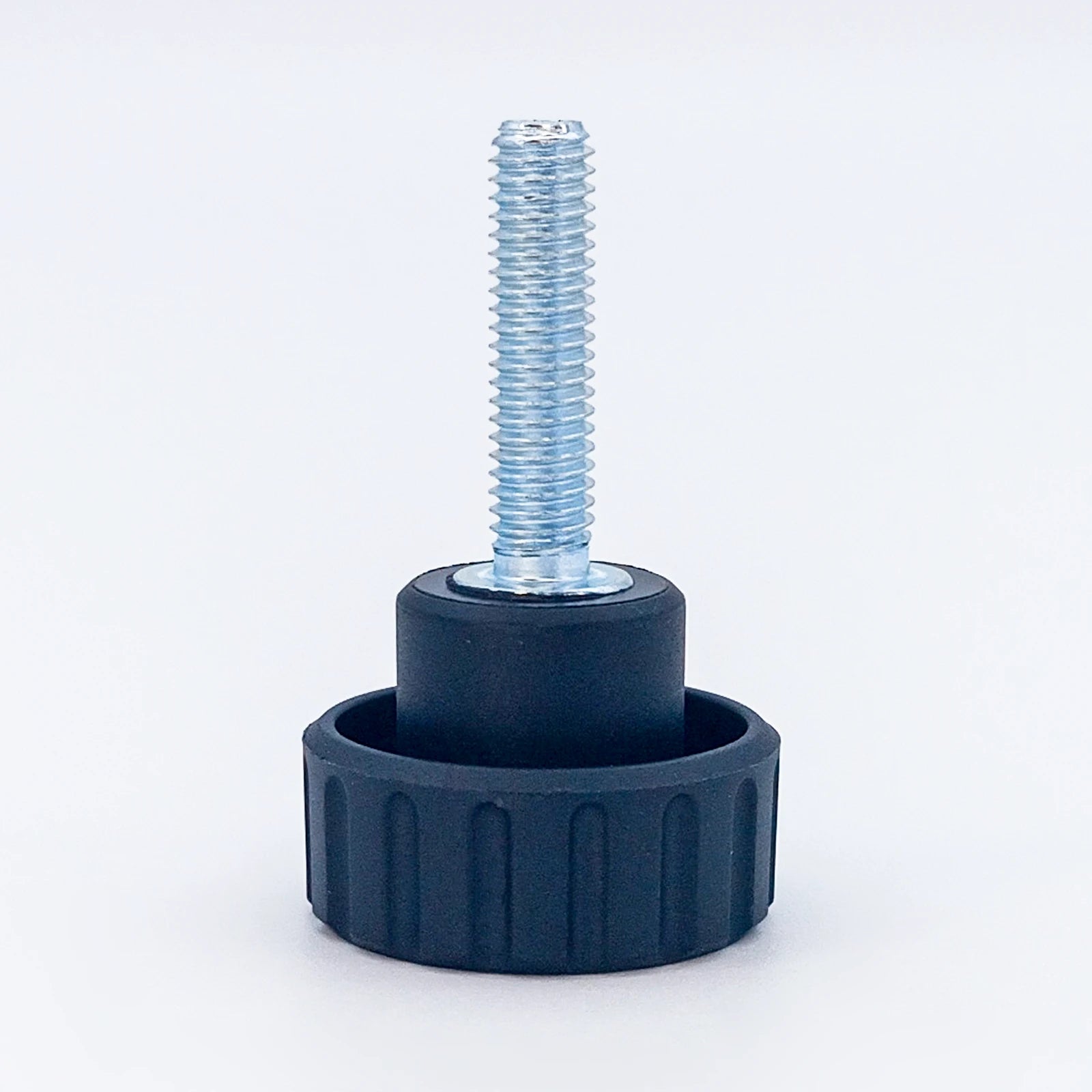 Knurled Knob Ø25 mm with M6 × 25 mm Male Thread - Black