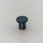 Black plastic snap-in cap for wheelchair parts, durable accessory for mobility equipment
