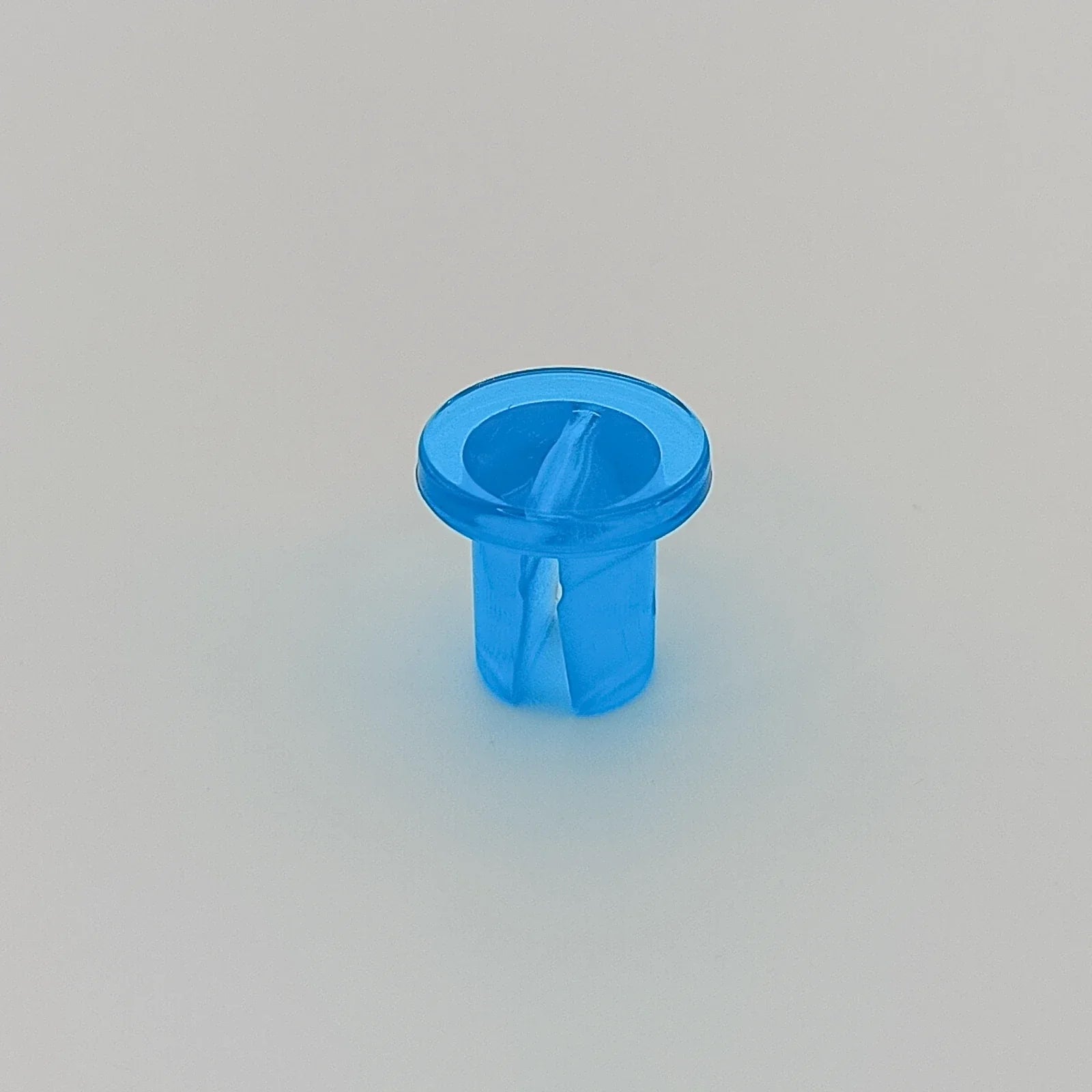 Blue plastic wheelchair accessory component for durable mobility parts