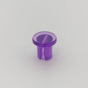 Purple plastic wheelchair spoke guard accessory for wheel safety and protection