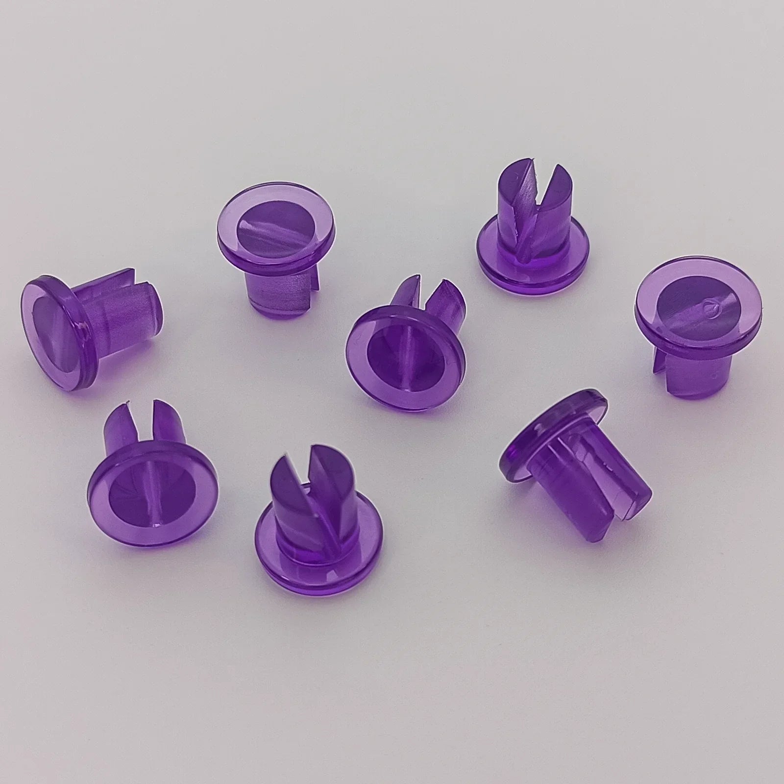 Purple plastic wheelchair spoke guards for wheelchair accessories and parts