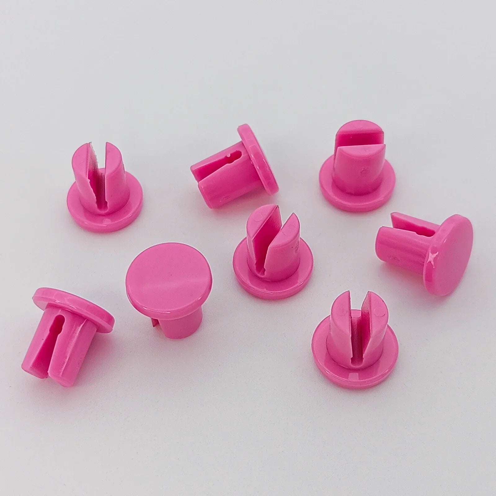 Pink plastic wheelchair spoke guards for wheelchair accessories and durable parts