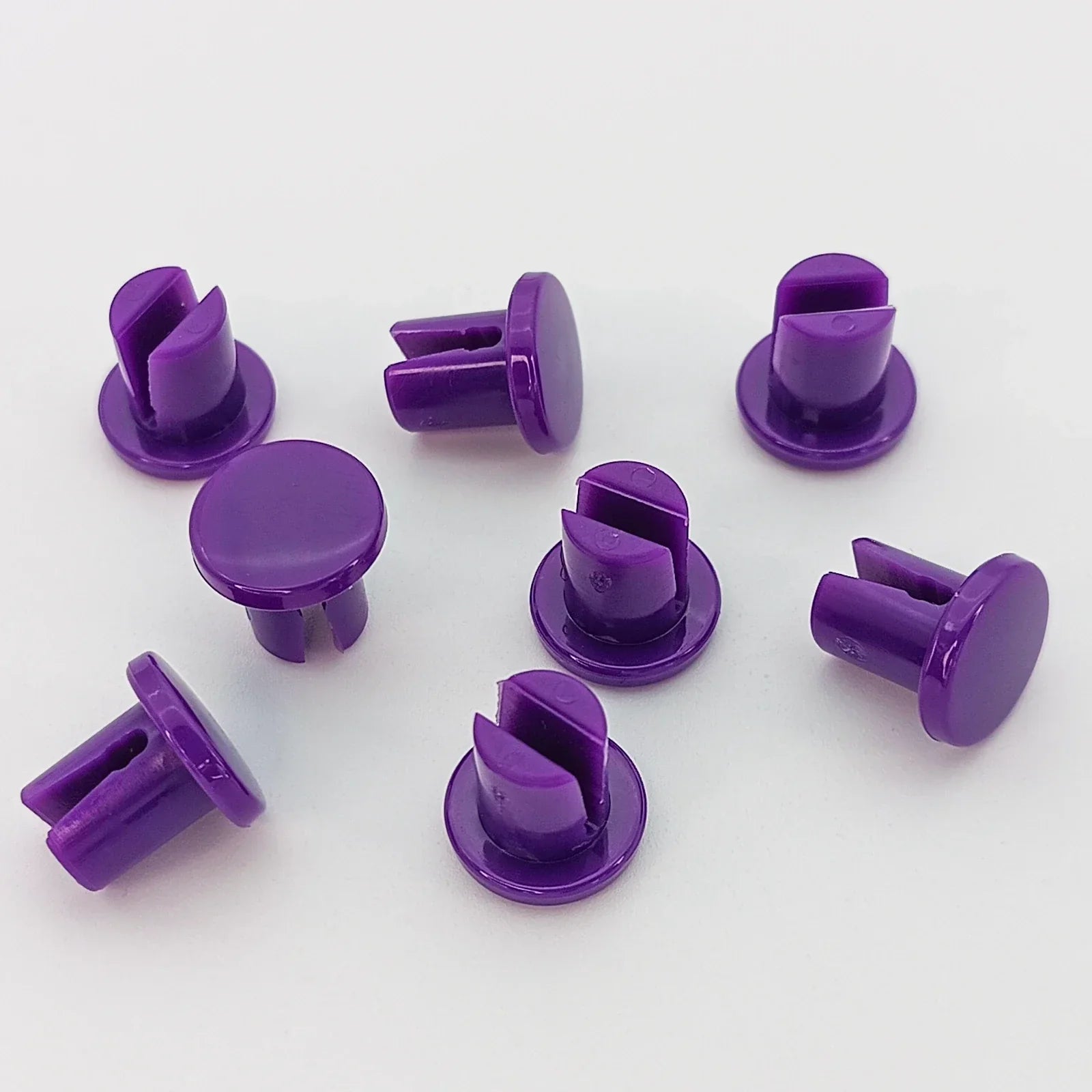 Purple plastic wheelchair spoke guards for wheelchair accessories and parts