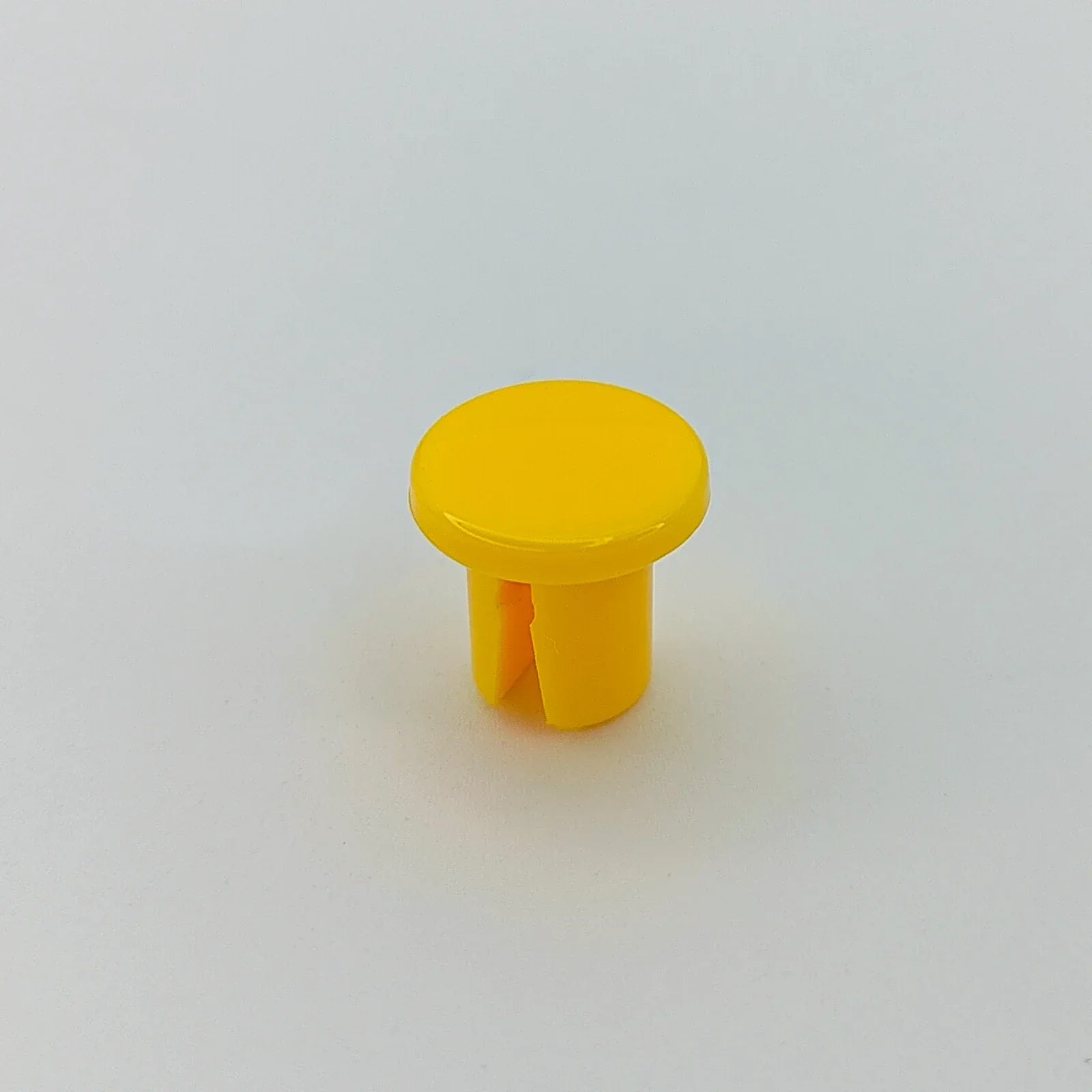 Yellow plastic wheelchair spoke guard cap for wheelchair wheel protection