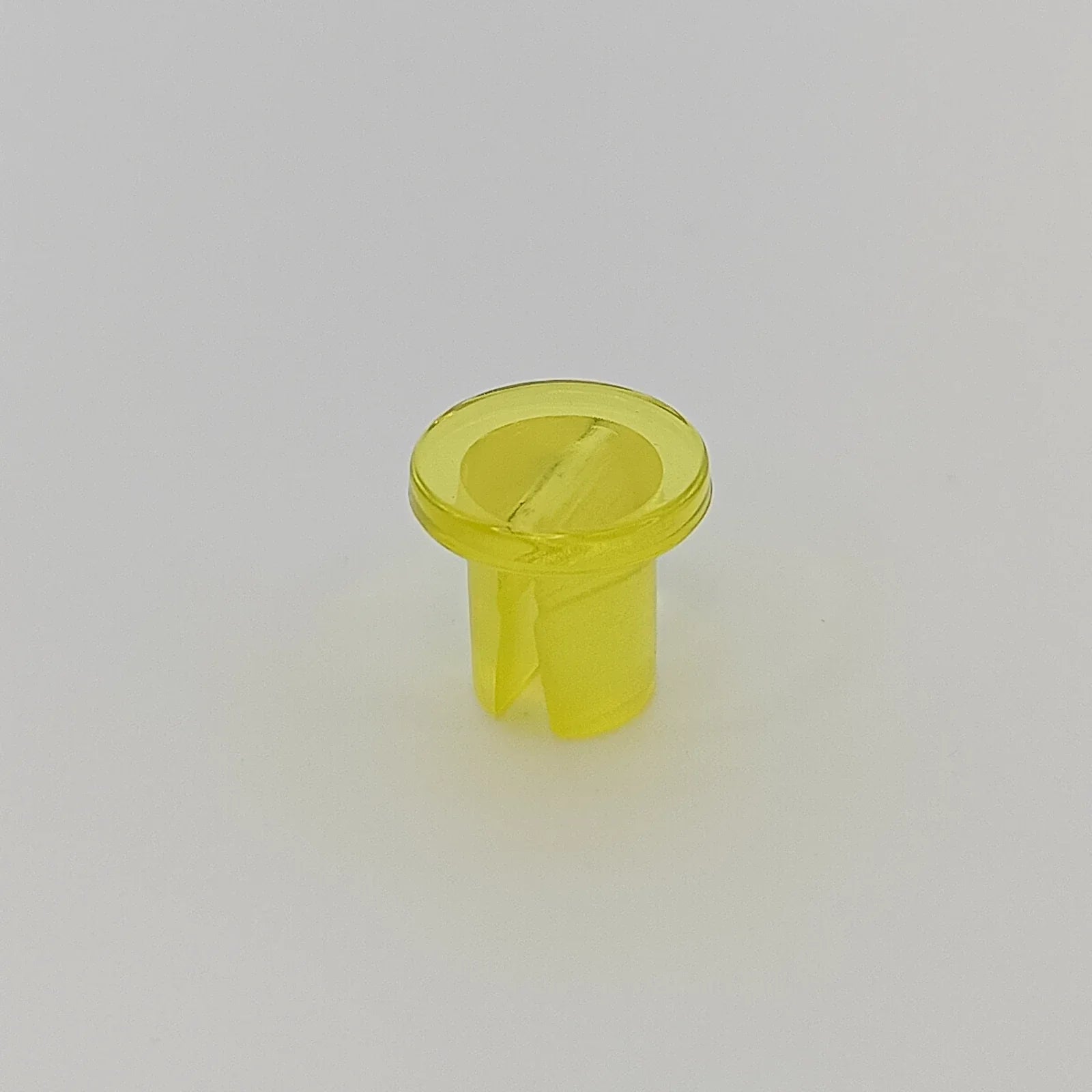 Yellow plastic wheelchair spoke guard accessory for wheel protection