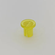 Yellow plastic wheelchair spoke guard accessory for wheel protection