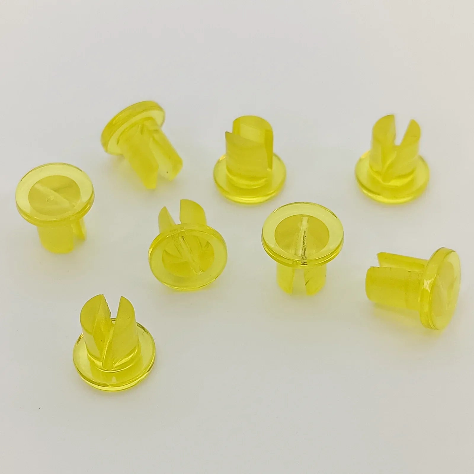 Yellow plastic wheelchair spoke guards for wheelchair accessories and parts