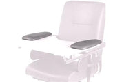 Wheelchair armrests with padded supports for comfort and mobility assistance