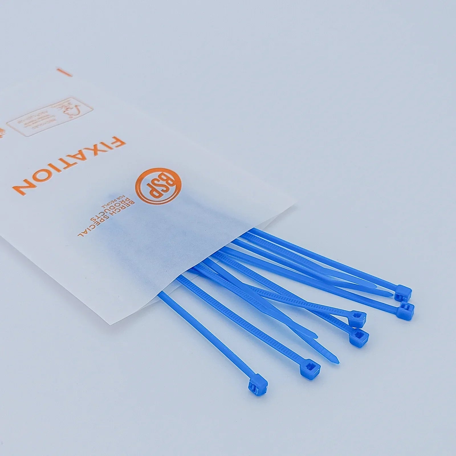 Blue plastic cable ties for wheelchair accessories, durable fixation solutions for mobility equipment