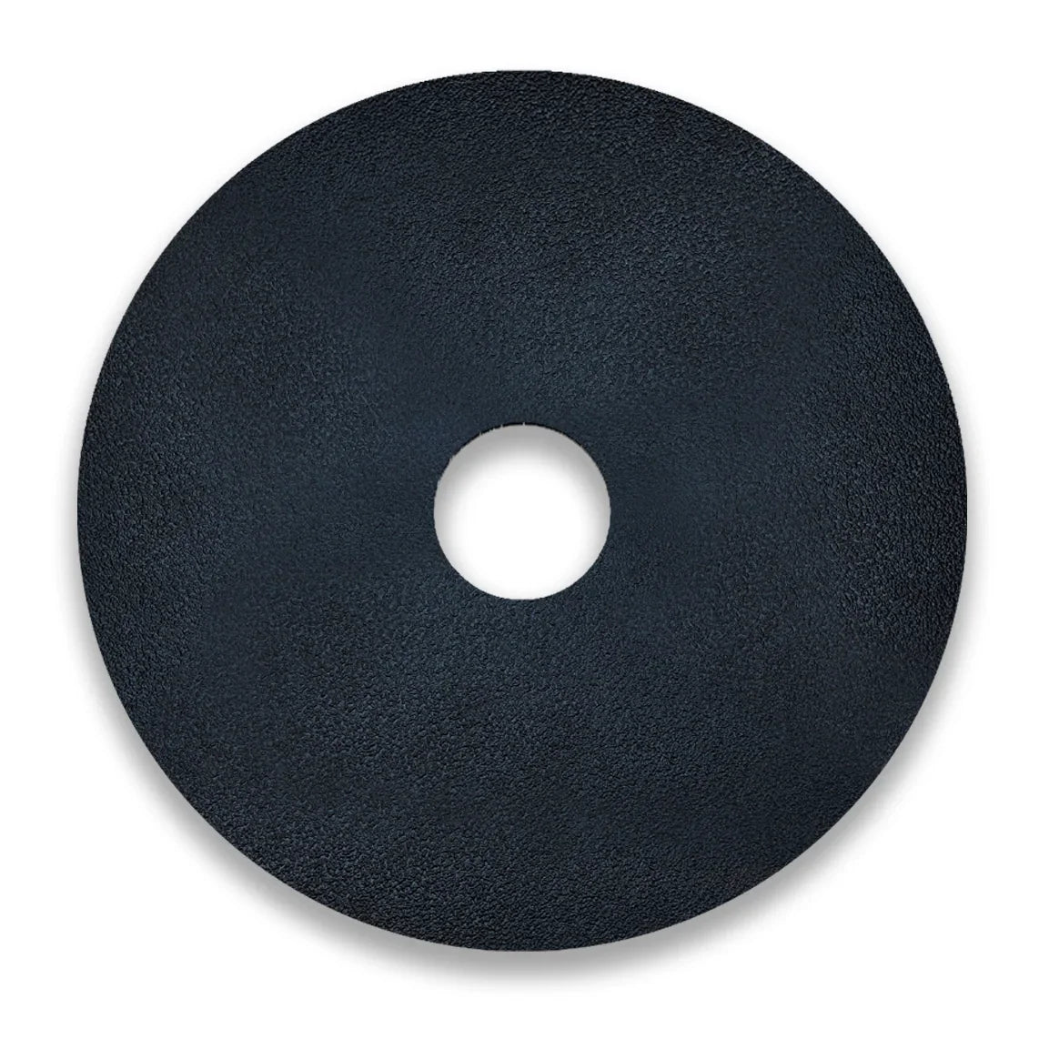 Black textured wheelchair spoke guard disc with central hole, durable wheelchair accessory
