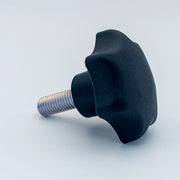 Star Knob Ø63 mm with M12 × 30 mm Male Thread - Black