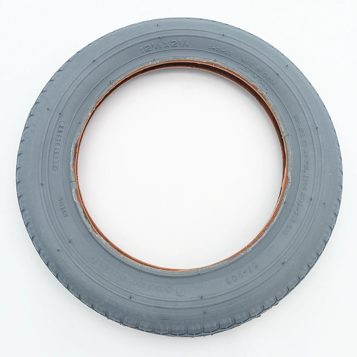 Pneumatic Tyre 12½×2¼ (50-203) | C-51 Small Block Tread - Grey